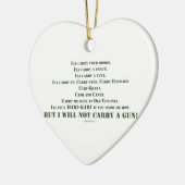 Ik zal geen Pistool dragen Keramisch Ornament (Links)
