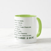 Ik zal geen Pistool dragen Mok (Voorkant rechts)