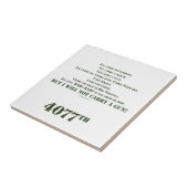 Ik zal geen Pistool dragen Tegeltje (Zijkant)