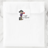 Ik zal gehoord worden vierkante sticker (Tas)