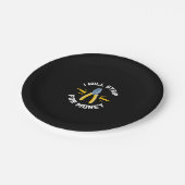 Ik zal geldelijke Elektrische Unie stelen Papieren Bordje (Gekanteld)