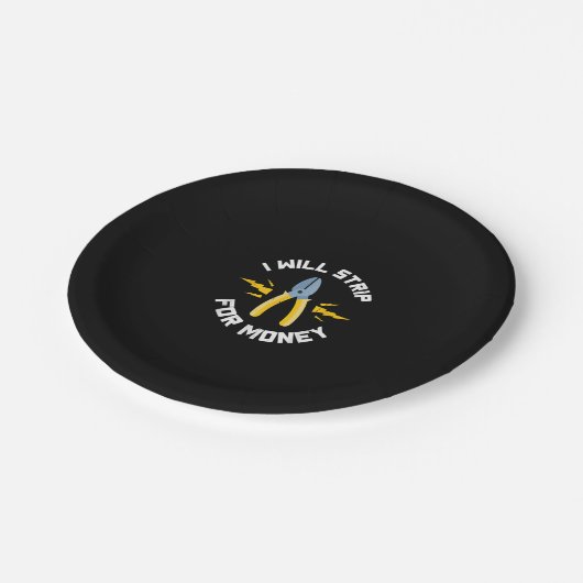 Ik zal geldelijke Elektrische Unie stelen Papieren Bordje (Gekanteld)