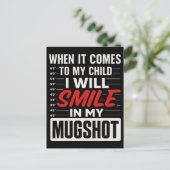 Ik zal glimlachen in mijn mugshot feestdagenkaart (Staand voorkant)