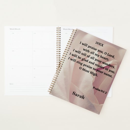 Ik zal God Psalm Bijbelse Verse prijzen Planner (Display)