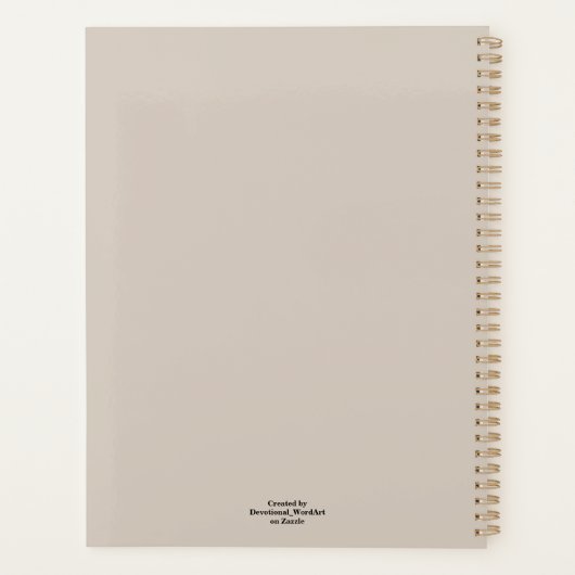 Ik zal God Psalm Bijbelse Verse prijzen Planner (Achterkant)