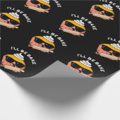 Ik zal grappige cupcake pun maken Dark BG Cadeaupapier (Hoek)