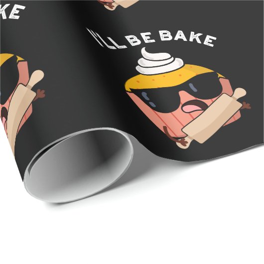 Ik zal grappige cupcake pun maken Dark BG Cadeaupapier (Rol Hoek)