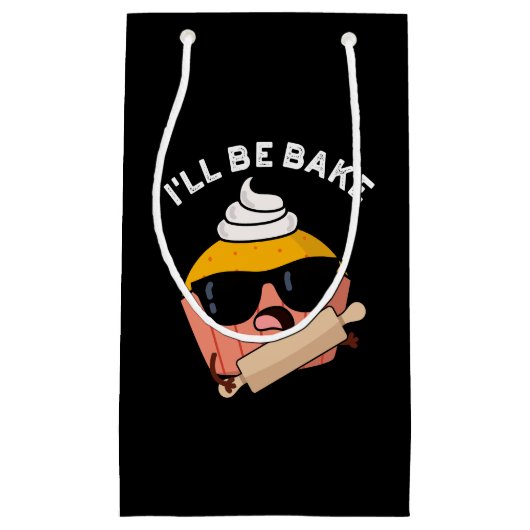Ik zal grappige cupcake pun maken Dark BG Klein Cadeauzakje (Voorkant)