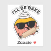 Ik Zal Grappige Cupcake Punt Bakken  Sticker (Vel)