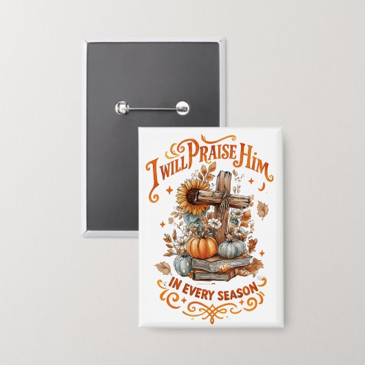 Ik zal hem prijzen... button (Voorkant / Achterkant)