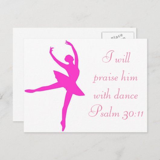 Ik zal hem prijzen met dans briefkaart (Voorkant / Achterkant)