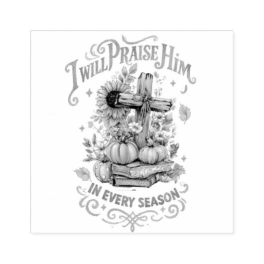 Ik zal hem prijzen... rubberstempel (Afrduk)