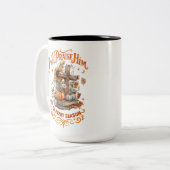 Ik zal hem prijzen... tweekleurige koffiemok (Voorkant links)