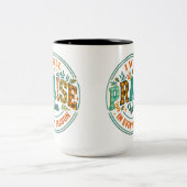 Ik zal hem prijzen... tweekleurige koffiemok (Center)