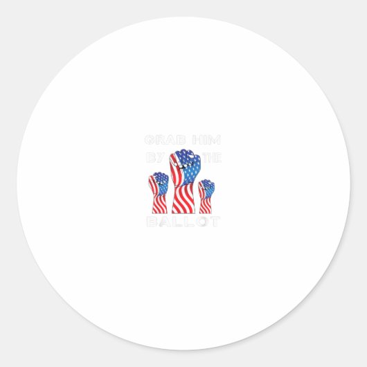 Ik zal hem volgen door de stembus. ronde sticker (Voorkant)