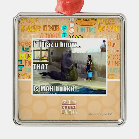 Ik zal het je laten weten metalen ornament (Voorkant)