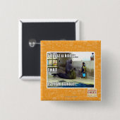 Ik zal het je laten weten vierkante button 5,1 cm (Voorkant /achterkant)