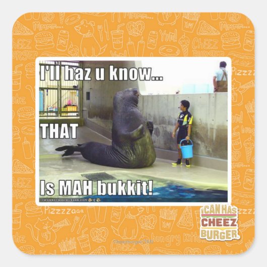 Ik zal het je laten weten vierkante sticker (Voorkant)