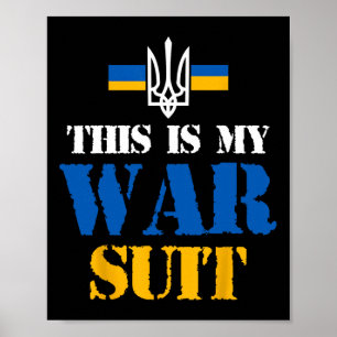 Ik zal het kostuum dragen als deze oorlog voorbij poster