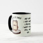 Ik zal het niet vertellen, belofte - Standup Comed Mok (Voorkant links)