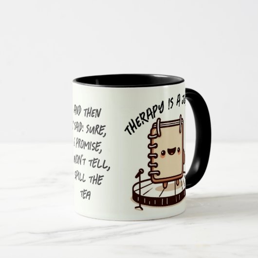 Ik zal het niet vertellen, belofte - Standup Comed Mok (Voorkant rechts)