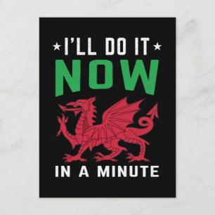 Ik zal het nu doen in een kleine grappige Welsh Ge Briefkaart
