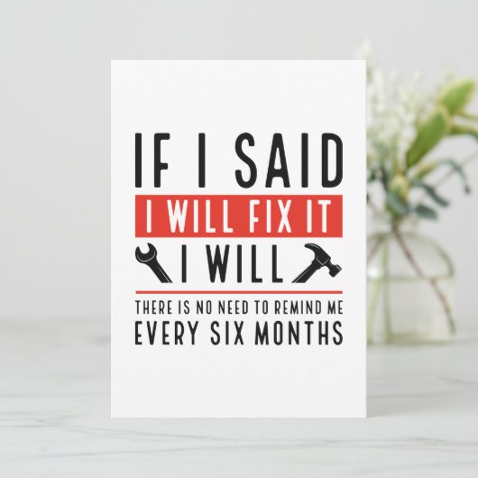 Ik zal het oplossen bedankkaart (Staand voorkant)