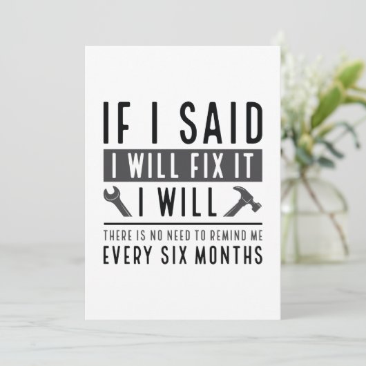 Ik zal het oplossen bedankkaart (Staand voorkant)