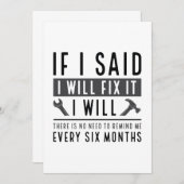 Ik zal het oplossen bedankkaart (Voorkant / Achterkant)