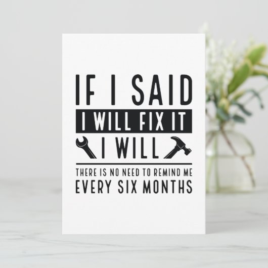 Ik zal het oplossen bedankkaart (Staand voorkant)