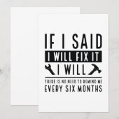 Ik zal het oplossen bedankkaart (Voorkant / Achterkant)