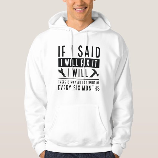 Ik zal het oplossen hoodie (Voorkant)