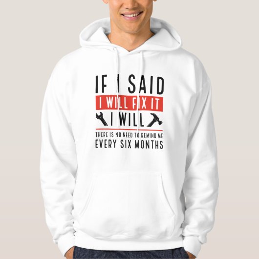 Ik zal het oplossen hoodie (Voorkant)