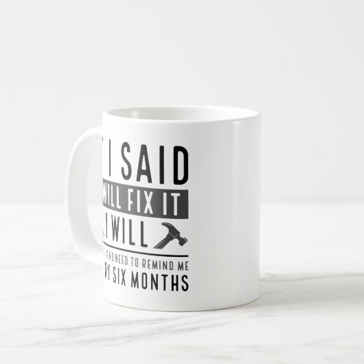 Ik zal het oplossen koffiemok (Voorkant links)