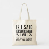 Ik zal het oplossen tote bag (Achterkant)