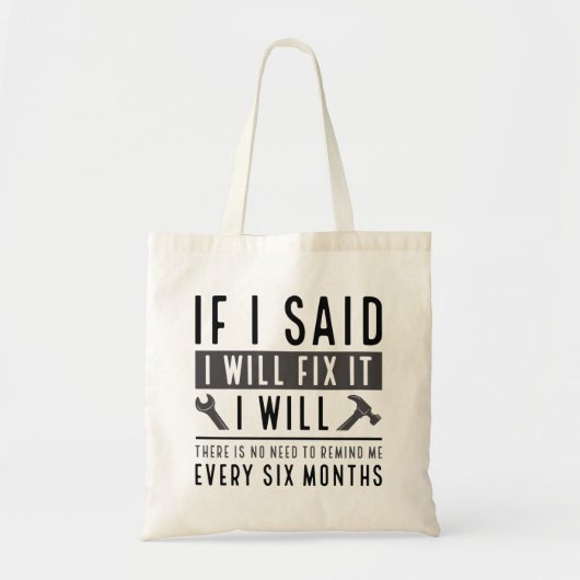 Ik zal het oplossen tote bag (Voorkant)