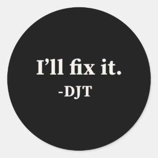 Ik zal het oplossen Trump 2024 Win Victory Winner  Ronde Sticker