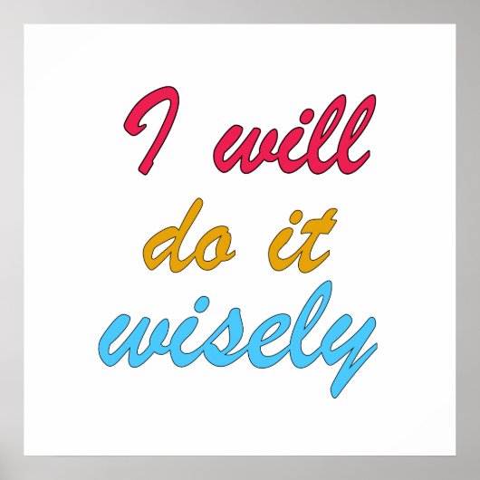 ik zal het verstandig doen poster (Voorkant)