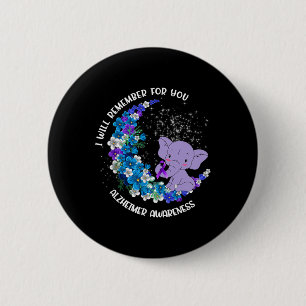 Ik zal het voor je onthouden Alzheimer Awareness E Ronde Button 5,7 Cm