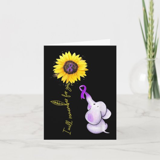 Ik zal het voor je onthouden Zonnebloem Alzheimerh Kaart (Voorkant)