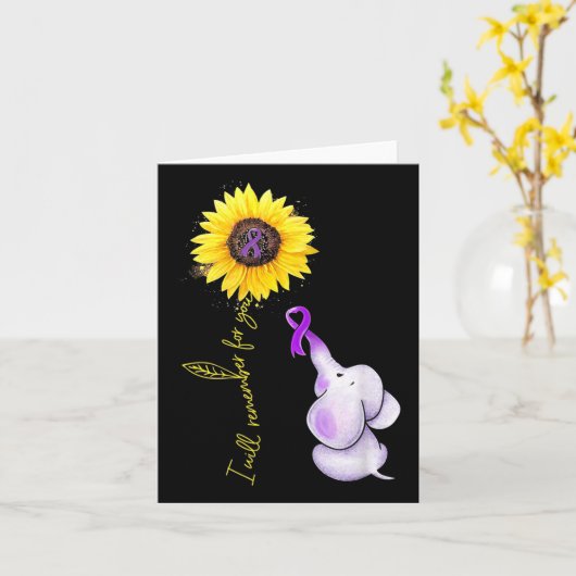 Ik zal het voor je onthouden Zonnebloem Alzheimerh Kaart (Gele Bloem)