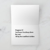 Ik zal hier altijd voor je zijn kaart (Binnen)