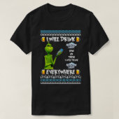 Ik zal hier en daar het trapeziumlicht Drinken T-shirt (Design voorkant)
