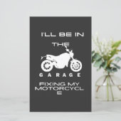 Ik zal in de garage mijn motorfiets T-Shirt repare (Staand voorkant)