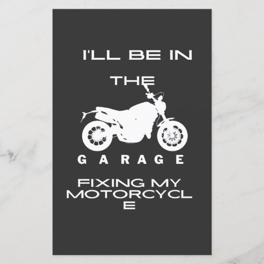 Ik zal in de garage mijn motorfiets T-Shirt repare (Voorkant)
