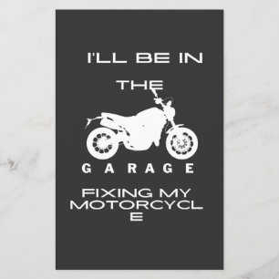 Ik zal in de garage mijn motorfiets T-Shirt repare