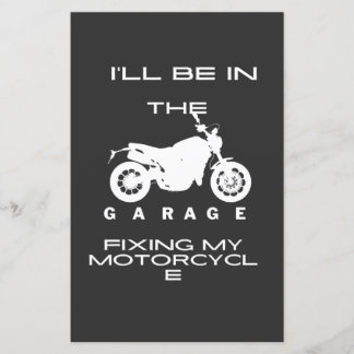 Ik zal in de garage mijn motorfiets T-Shirt repare