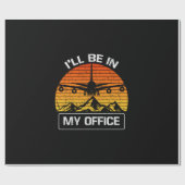 Ik zal in mijn Kantoor vliegen Vliegtuig zijn Cadeaupapier (Vlak)