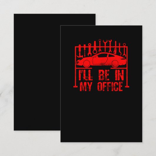 Ik zal in mijn Kantoor zijn Bedankkaart (Voorkant / Achterkant)