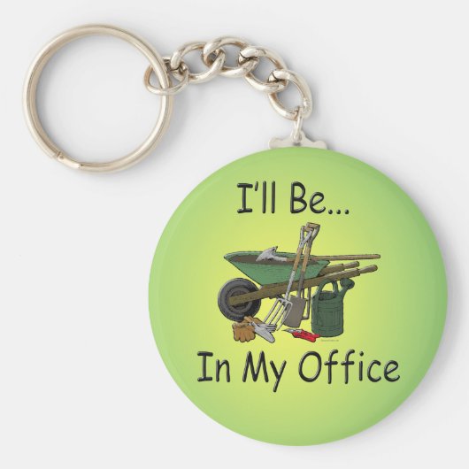Ik zal in mijn Kantoor zijn Sleutelhanger (Voorkant)